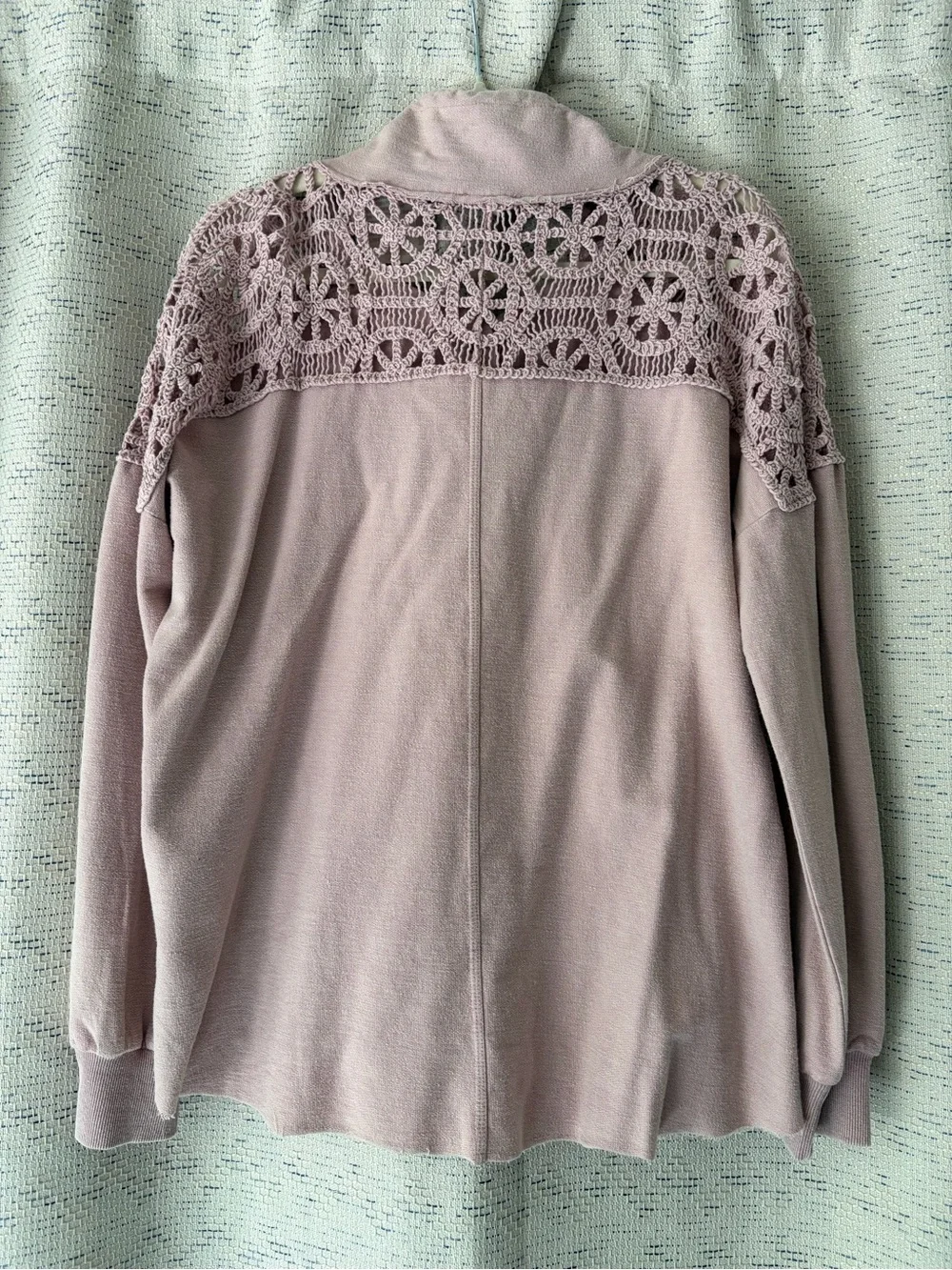 Hem & Thread Lace Trim Pullover Hoodie - Dusty Rose NWT - Picture 3 of 7